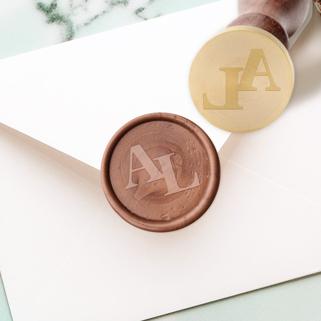 Copper Wax Seal Stamper with Initials